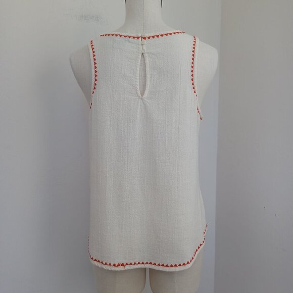 Lucky Brand Top Embroidered Tank Boho Colorful Cotton Womens Medium - Picture 8 of 12